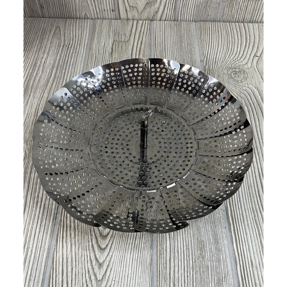Hoan Health Steamer Stainless Steel Collapsible Vegetable Steam Basket Vintage